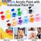 140 Pack Canvas with Easel Kit with Acrylic Paint Painting Boards Wooden Stands, Detail Brushes Canvas Panel Set for Adults Couples Beginners Sip and Paint Party Date Night